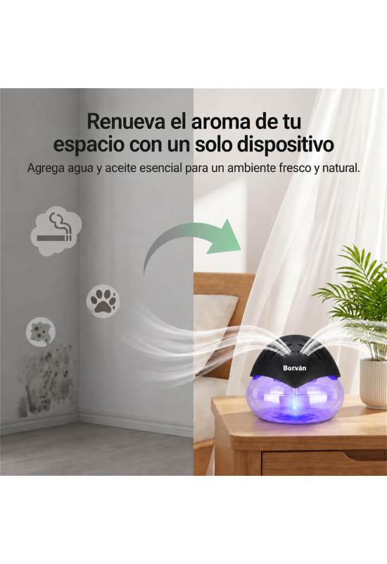 Essential Oil Diffuser with Water Mist & Ambient Light