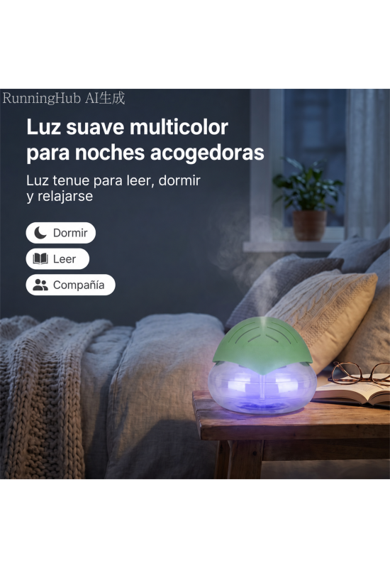 Essential Oil Diffuser with Water Mist & Ambient Light