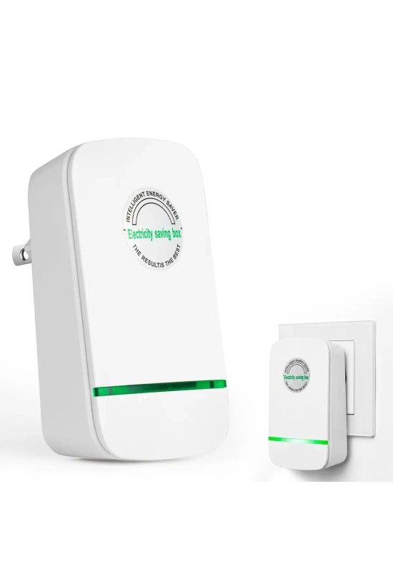 Energy-Saving Power Box with EU Plug, 90V–250V Voltage Stabilizer for Home & Office